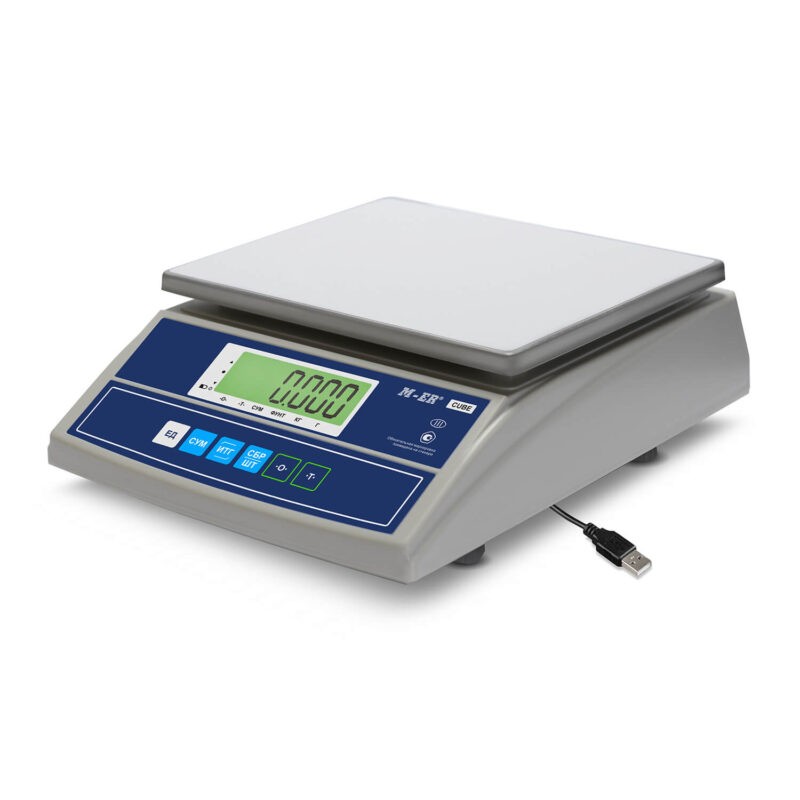Фасовочные настольные весы M-ER 326 AF-32.5 «Cube» LCD USB
